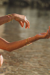 Fingerling Gold Plated Bracelet w. Beads