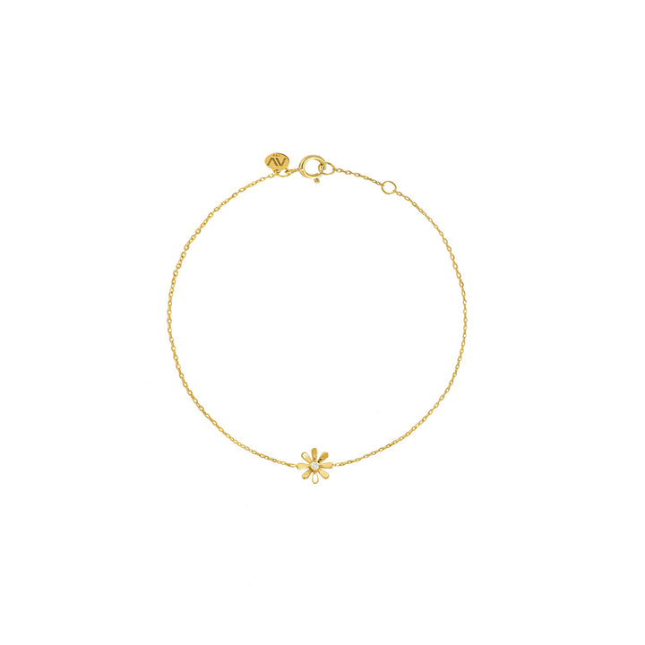 Flower Power 18K Gold Bracelet w. Diamond