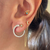 Für immer und immer 18k Roségold Ohrring w. Diamanten