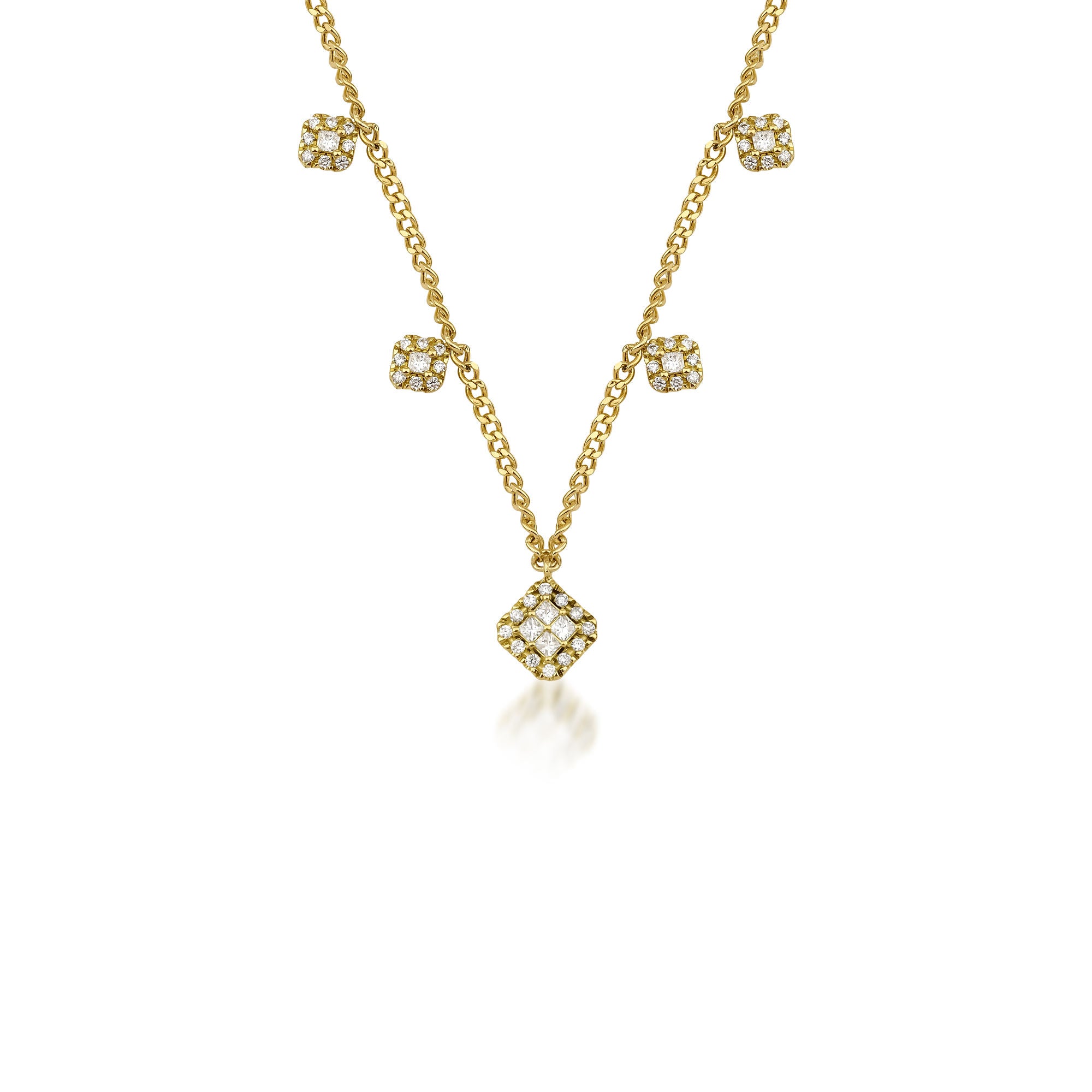 Fortuna 5in1 18K Gold Necklace w. Diamonds