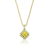 Fortuna Amarillo 18K Guld Halskæde m. Diamanter & Safirer