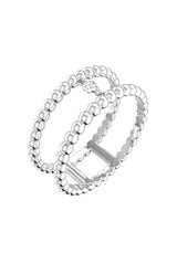 Double Nude 18K Whitegold Ring w. Lab-Grown Diamond