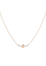 Triplet nackt 18k Rosegold Halskette w. Diamanten gewachsen