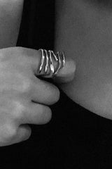 Tide 05 Silver Ring