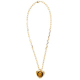 Freya Gold Plated Halskette w. Tigers Auge