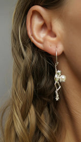 Frø Sølv Hoops m. Perle