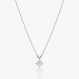 Arrow 14K Whitegold Necklace w. Lab-Grown Diamond
