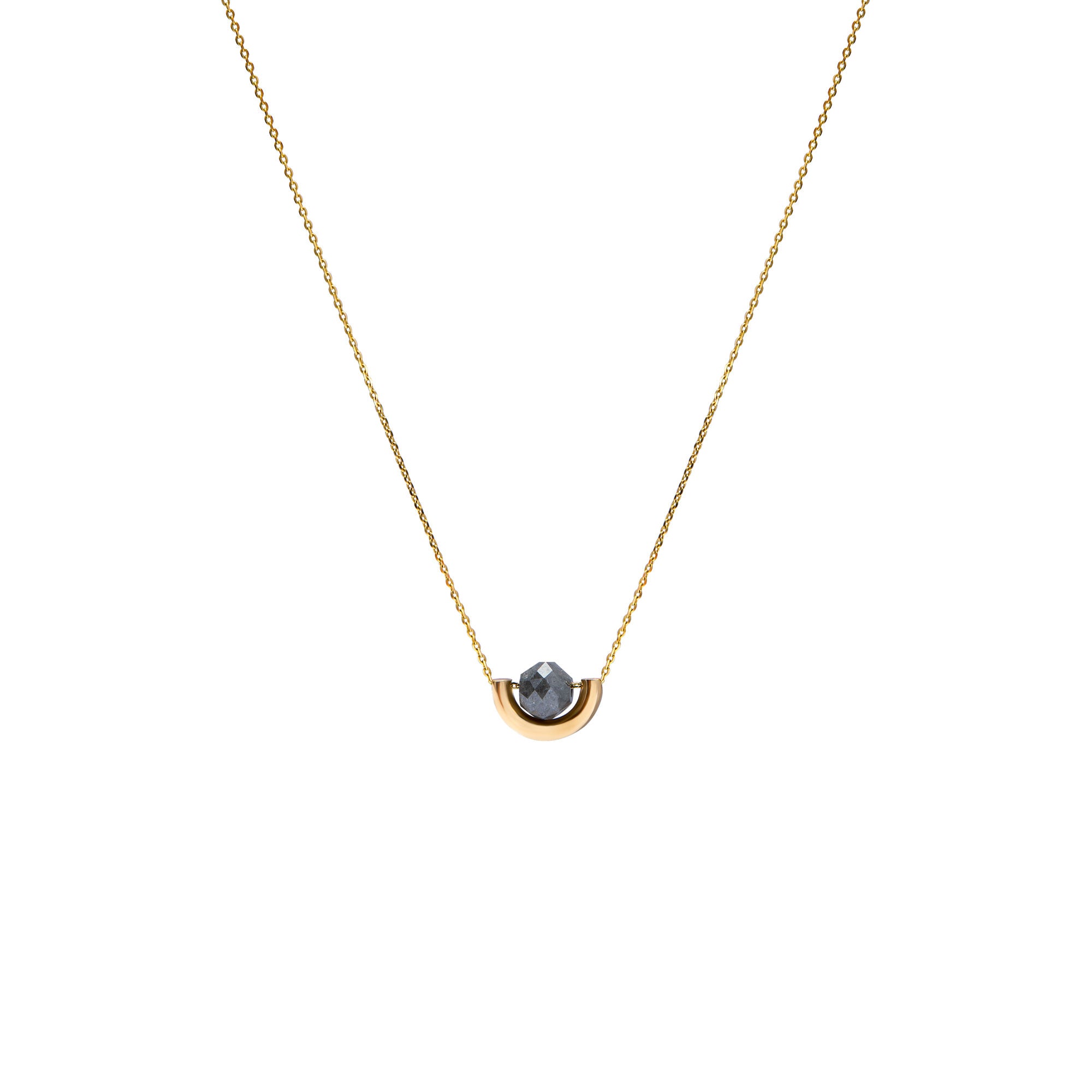 Universe 7 Golden 14K Gold, Whitegold or Rosegold Necklace w. Diamond