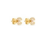 Harmony 1 14K or 18K Gold, Whitegold or Rosegold Studs w. Diamonds