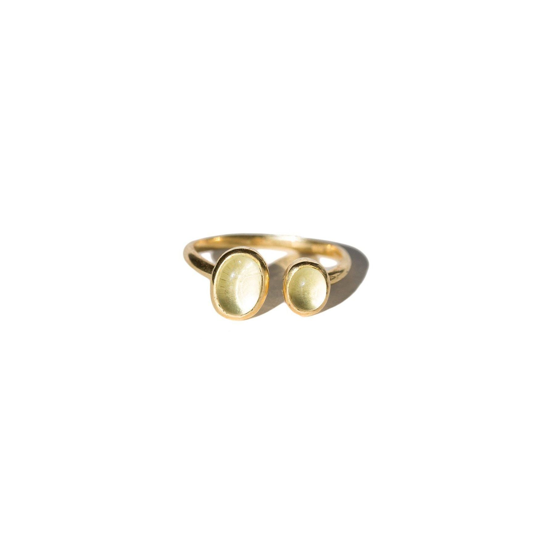 Duo Citron Vermeil Ring m. Kvarts