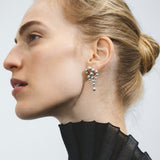 Moonlight Grapes Chandelier Silver Earring