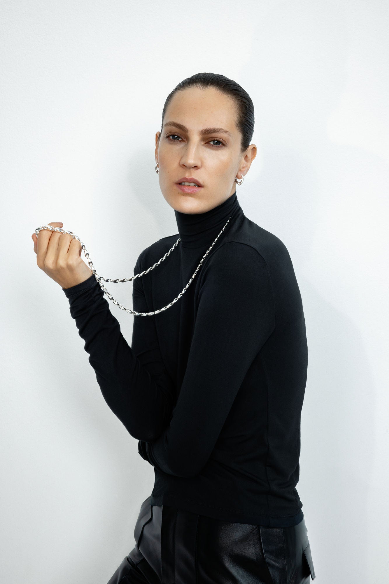 Reflect Long Silver Necklace