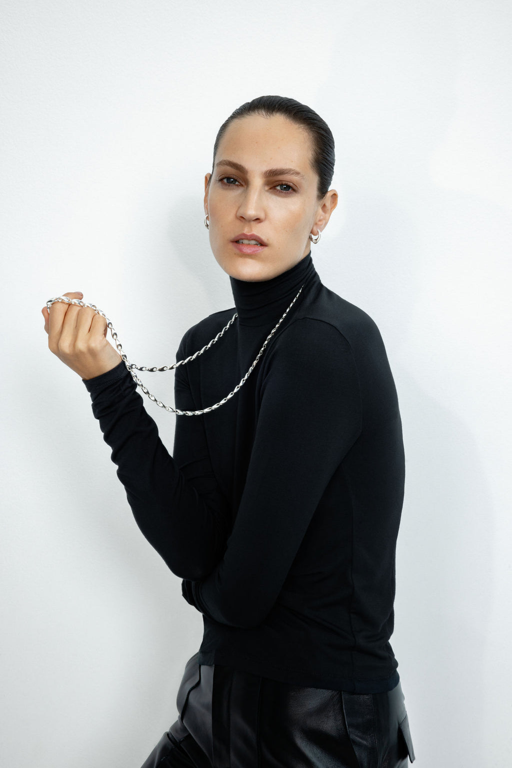 Reflect Long Silver Necklace