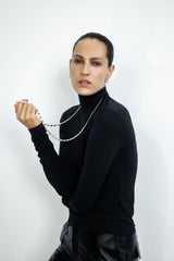 Reflect Long Silver Necklace