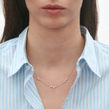 Signature 18K Whitegold Necklace w. Diamonds