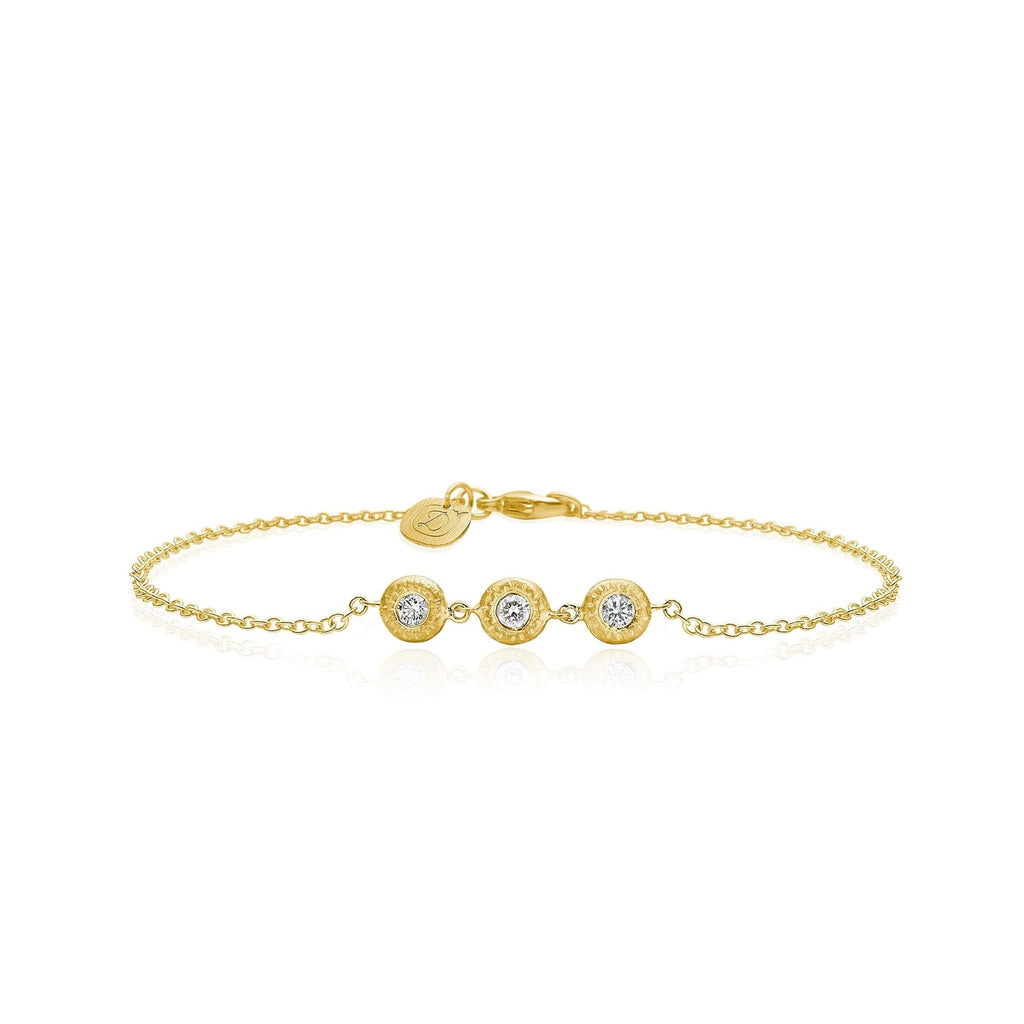 Glory Trio 18K Guld Armbånd m. Diamant