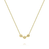 Glory Trio 18K Gold Necklace w. Diamond