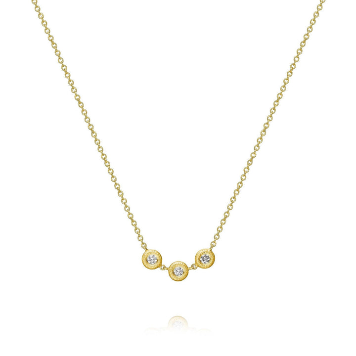Glory Trio 18K Gold Necklace w. Diamond