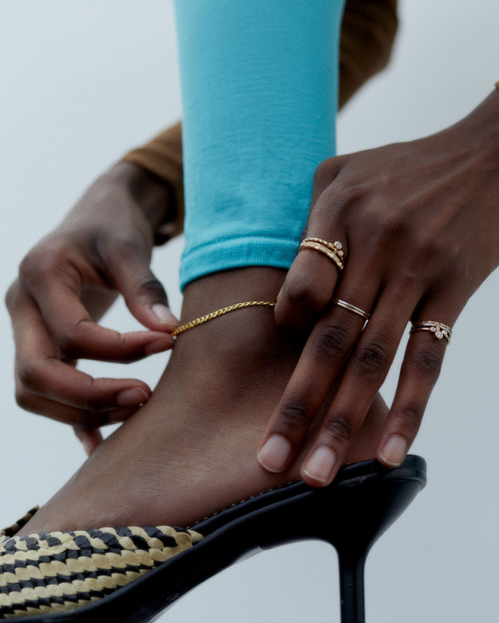Elena 14K Hvidguld Ring m. Lab-Grown Diamanter