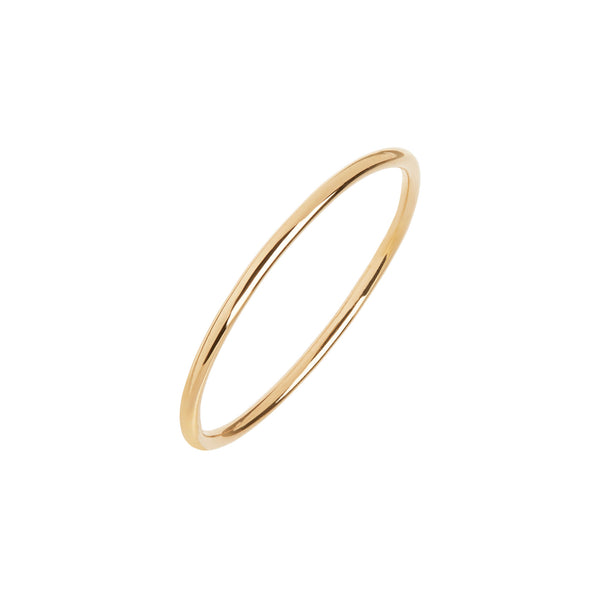 Glossy 14K Gold Ring