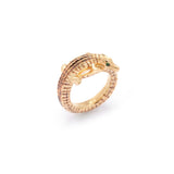 Alligator Pinky 18K Goldring m. Tsavoriten
