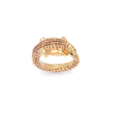 Alligator Pinky 18K Goldring m. Tsavoriten