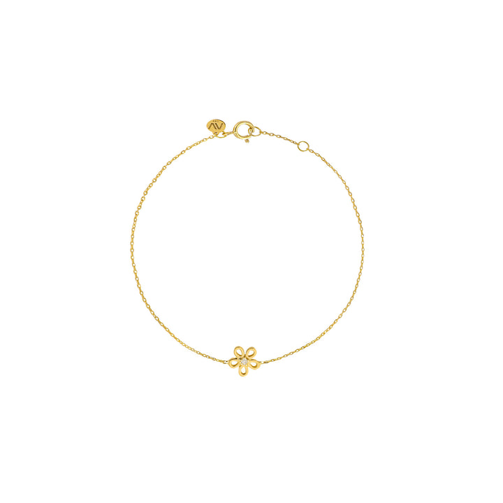 Golden Daisy 18K Gold Bracelet w. Diamond