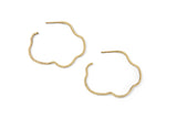 Golden Cloud 18K Gold Hoops w. Diamonds