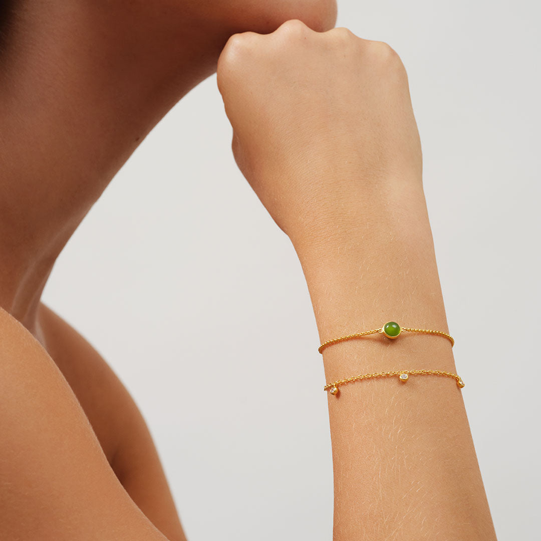 Grace Forgyldt Armbånd m. Kubisk Zirkon