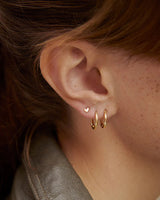 Heart 14K Whitegold Studs