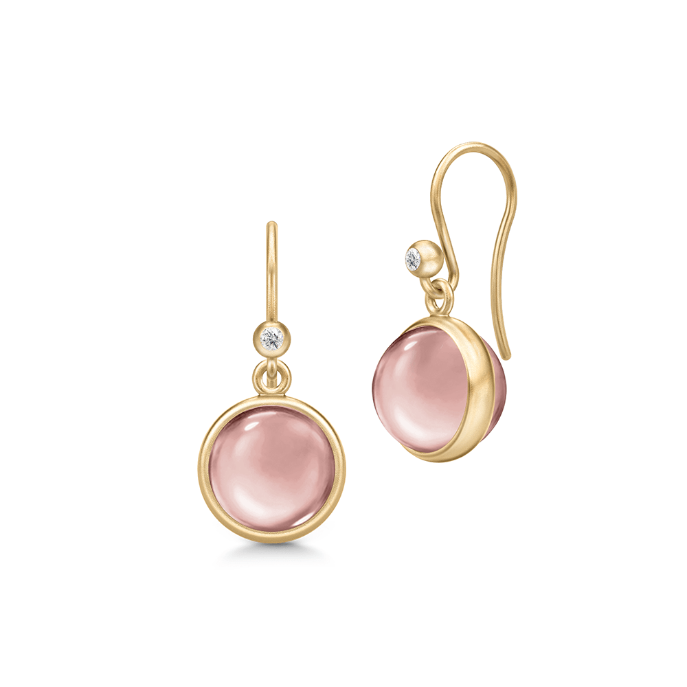 Prime Gold Plated Ohrringe w. Staubige Rosenzirkonien