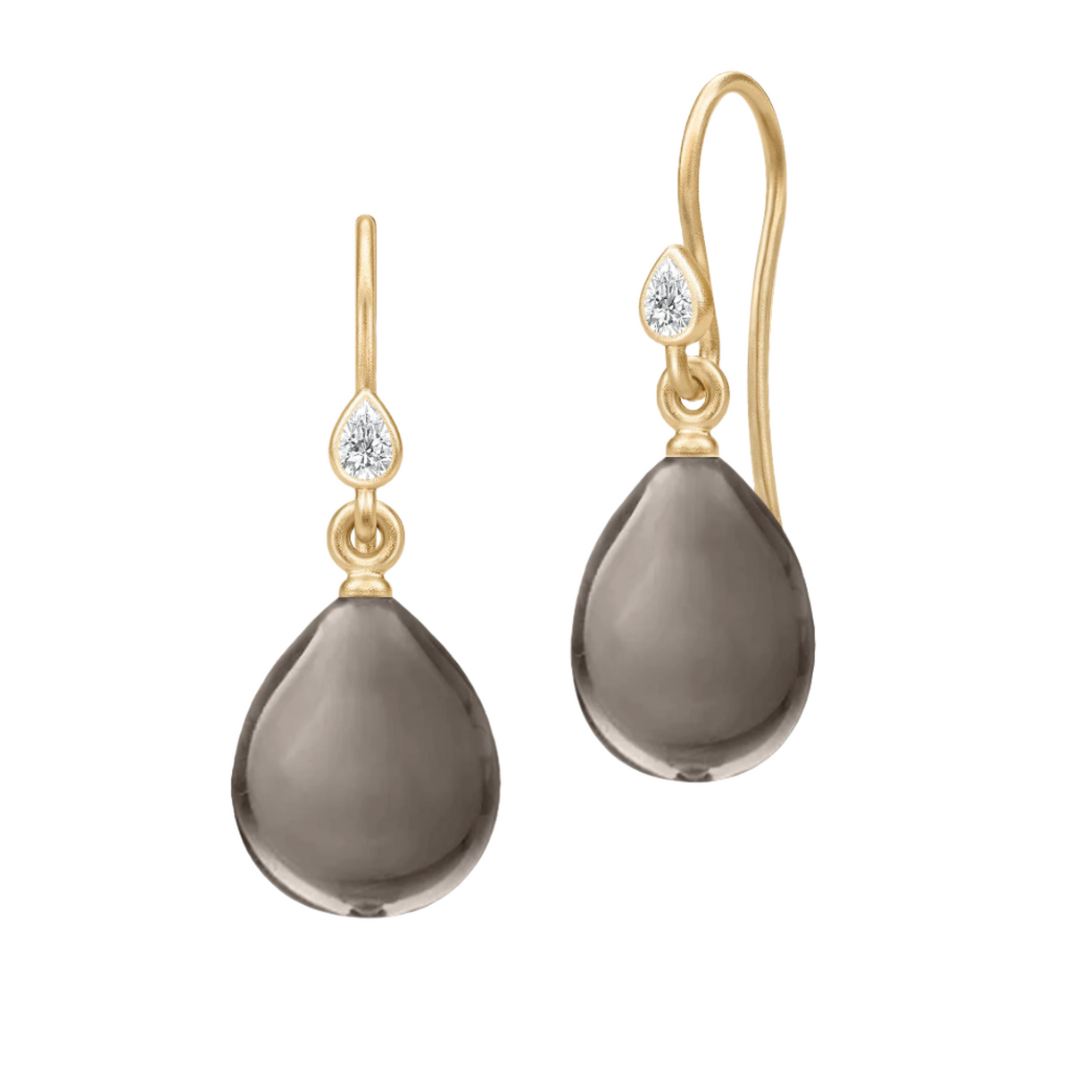 Prima Ballerina Smokey Gold Plated Earrings