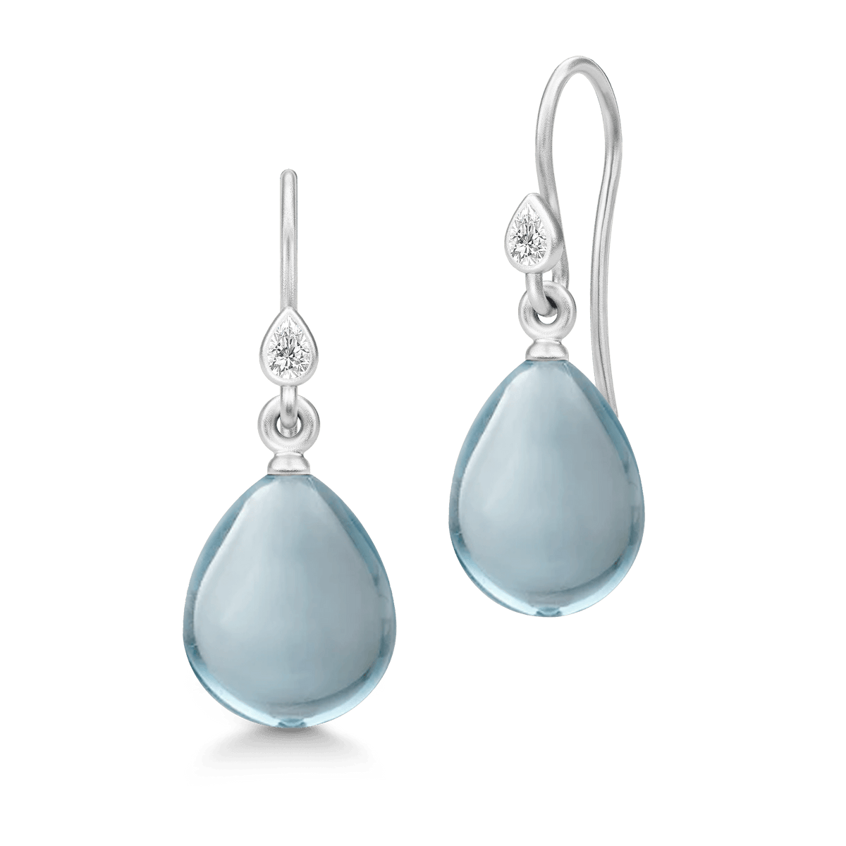 Prima Ballerina Ocean Blue Silver Earrings