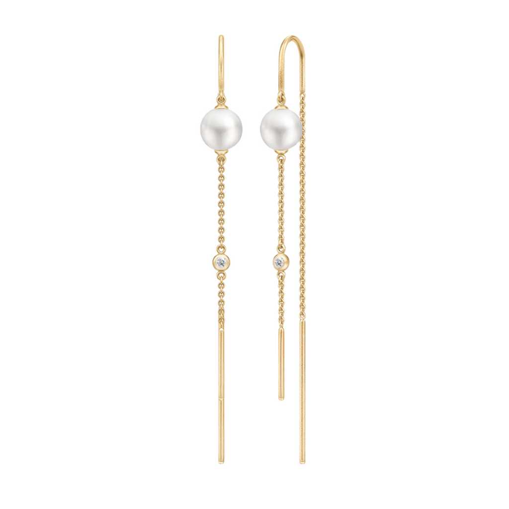 Ariel Gold Plated Earrings w. Pearls