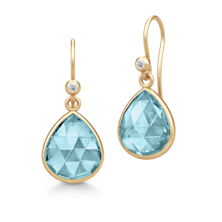 Lea Aqua Blaugold Ohrringe geplagt