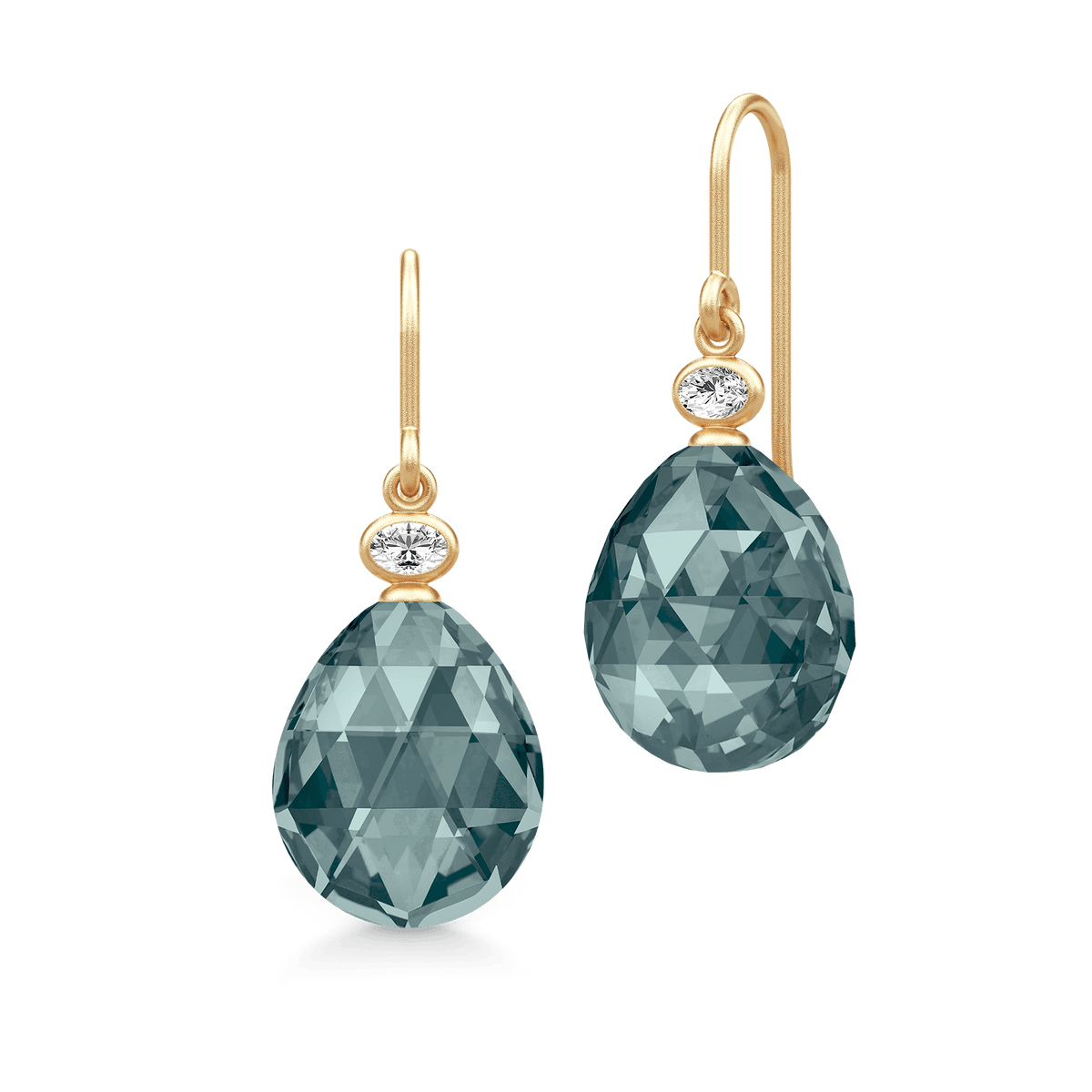 Ofelia Midnight Blaugold Ohrringe w. Kristall