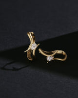 Eboris 18K Gold Hoops w. Diamond