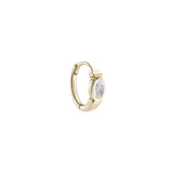Rondelle 9K Gold Clicker Hoop w. Moonstone