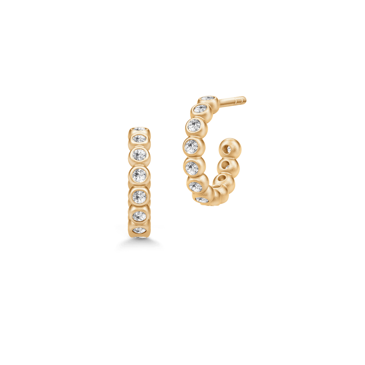 Grace Mini Forgyldte Hoops m. Zirkon