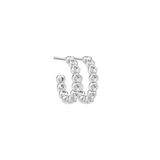 Grace Mini Silver Hoops w. Zirconia