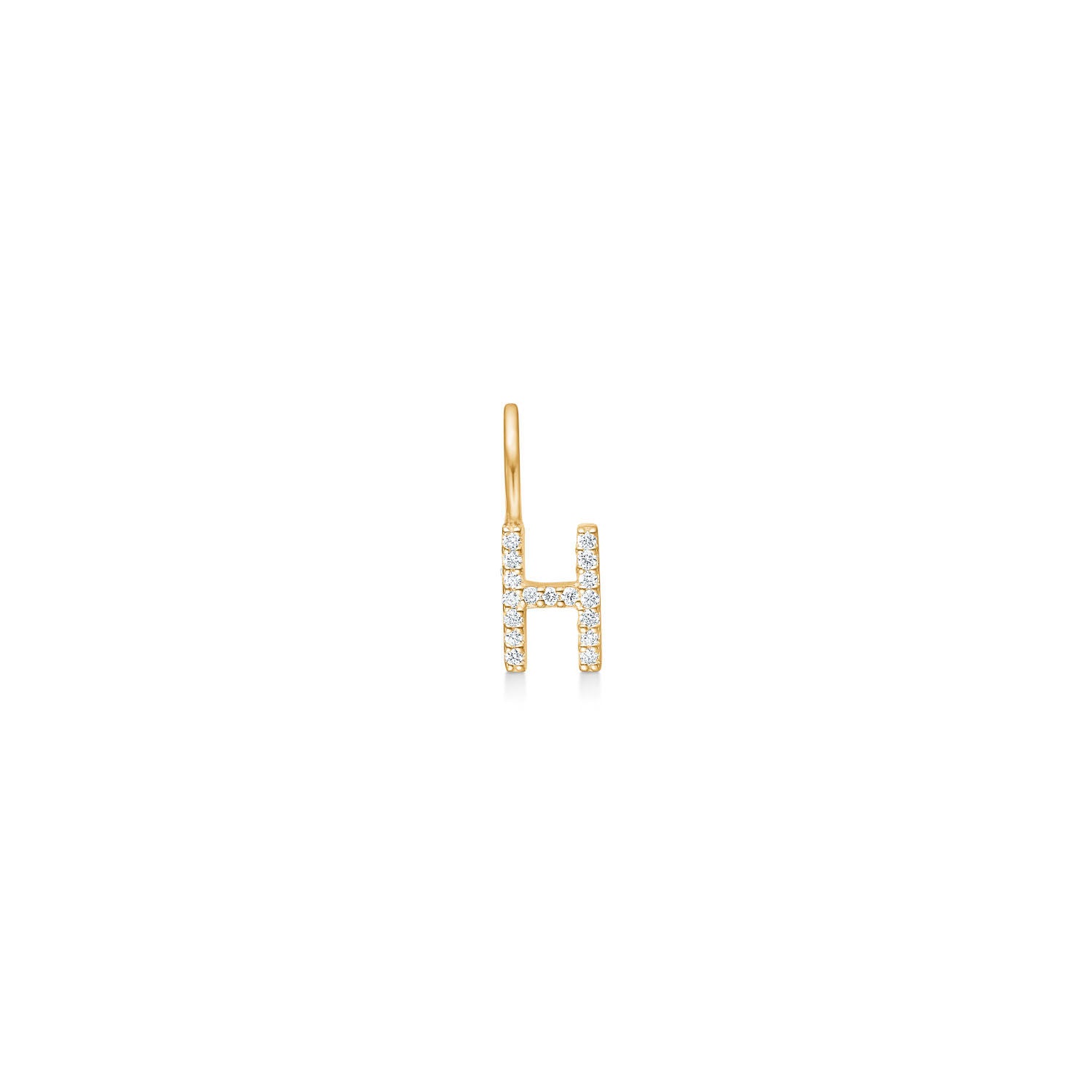 My H 18K Gold Pendant w. Diamonds