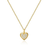 Heart 18K Gold Pendant w. Diamond