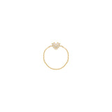 Heart Gliederring aus 18K Gold mit Diamanten