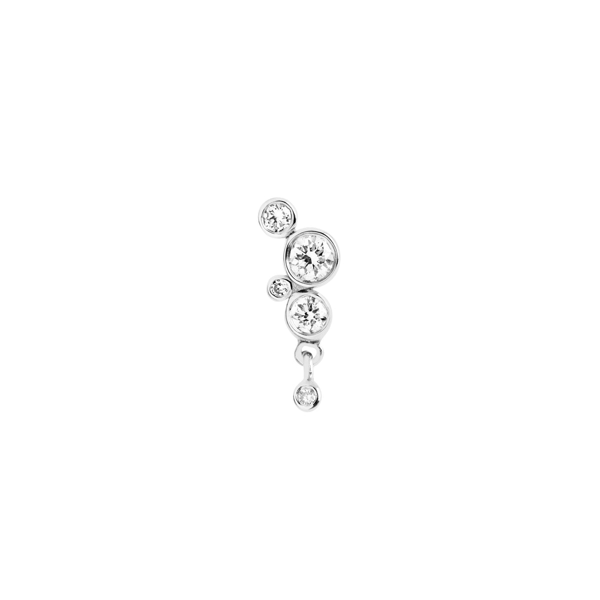Hepburn 14K Hvidguld Ørestik m. Lab-Grown Diamanter