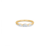 Ihr 3 Midstone 18K Goldring W. Diamanten