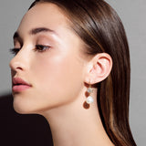 Heritage 18K Gold Earrings w. Diamond & Freshwater Pearls