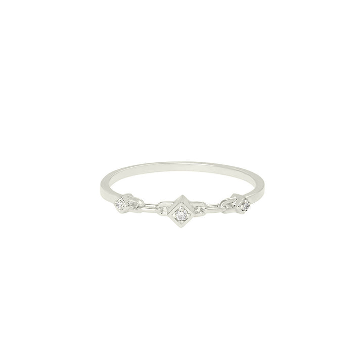 Hestia 18K White Gold Ring w. Diamonds
