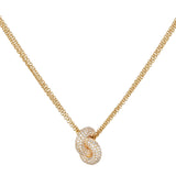 The Legacy Knot Medium 18K Gold Necklace w. Diamonds