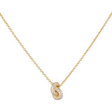 The Legacy Knot Small 18K Gold Necklace w. Diamonds