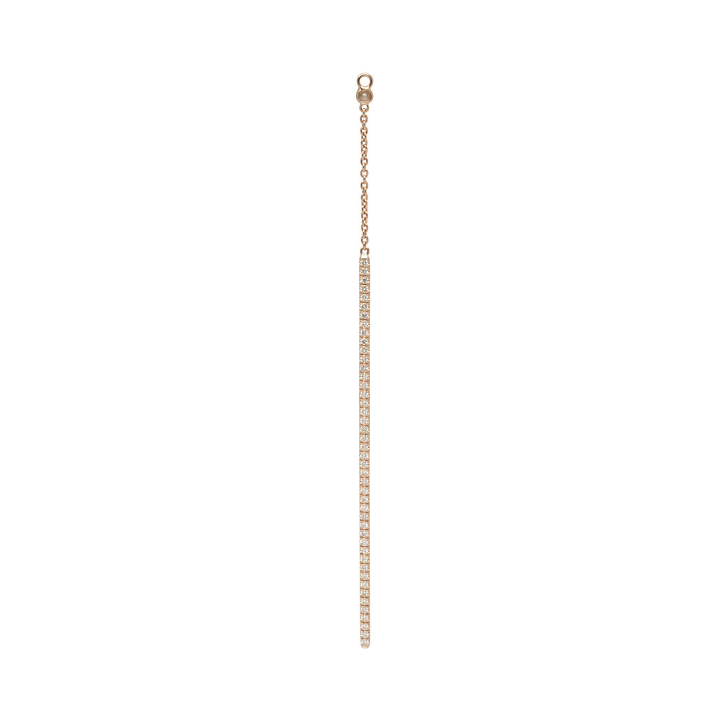 By Naila | 18K Gold, Whitegold or Rosegold Behind Ear Pendant w. Diamonds